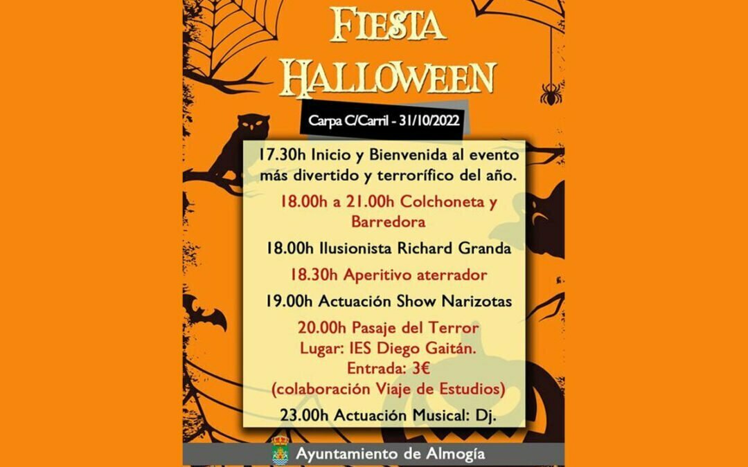 Fiesta de Halloween 2022 en Almogía