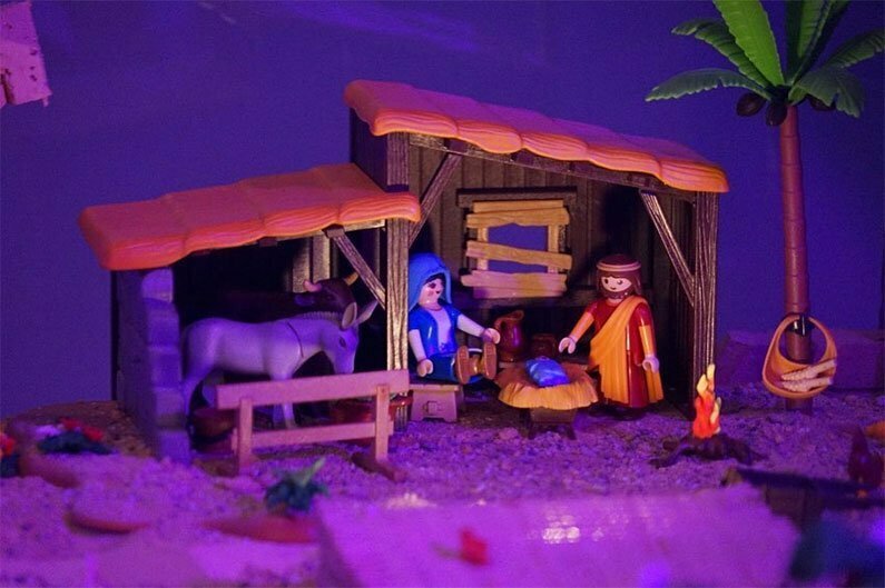 Belén Municipal de Coín recreado con clicks de Playmobil