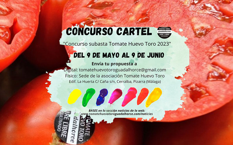 Cartel del Concurso subasta Tomate Huevo Toro 2023