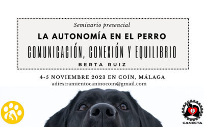 La autonomía en el perro, seminario presencial en Coín
